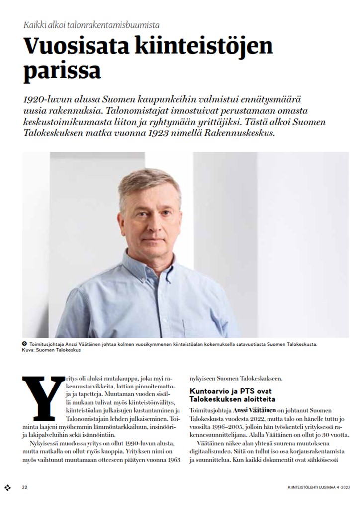 Kiinteistölehti Uusimaa 4-2023 Talokeskus1